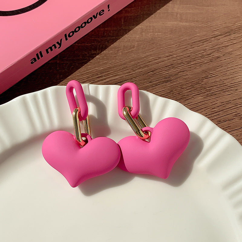 Wholesale Dopamine Rose Red Earrings